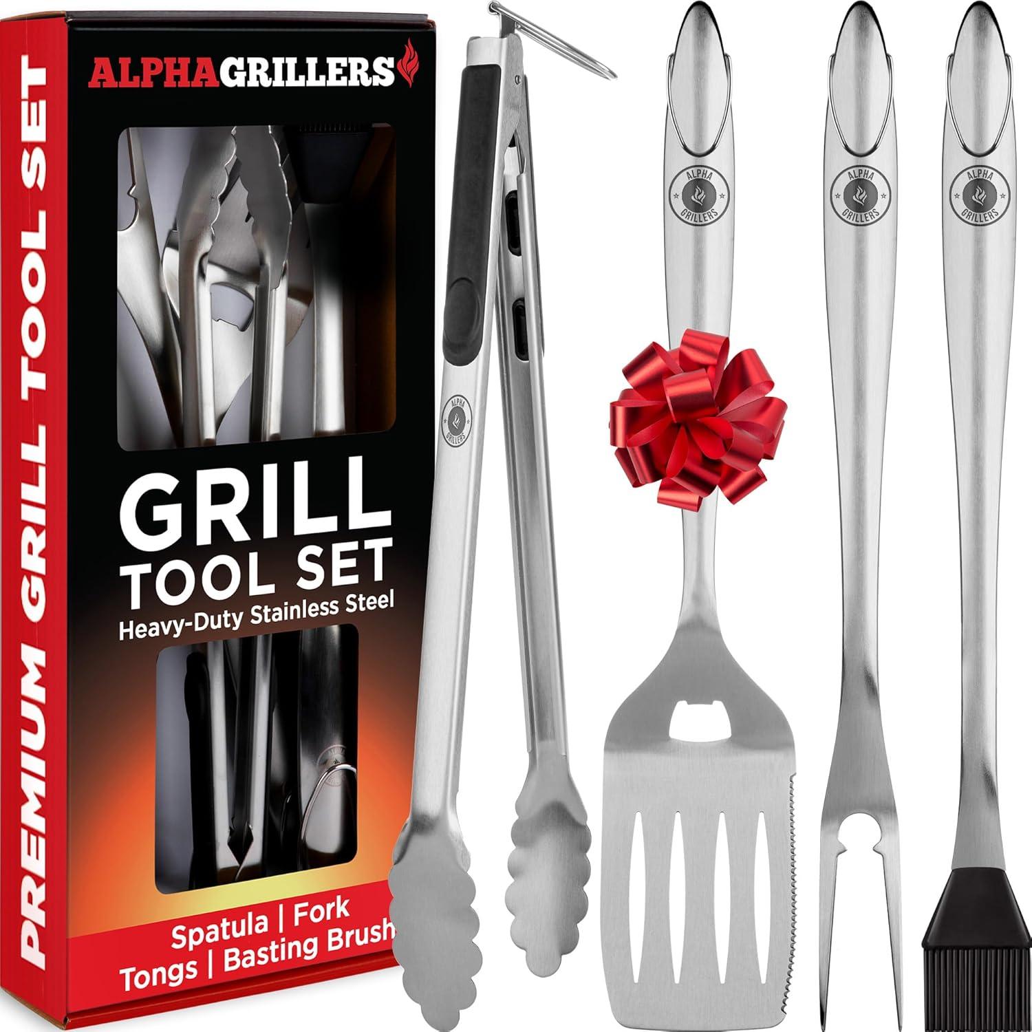 Alpha Grillers Grilling Accessories Showdown: Spatula, Fork, Brush, Tongs Kit's Surprising BBQ Tool Value