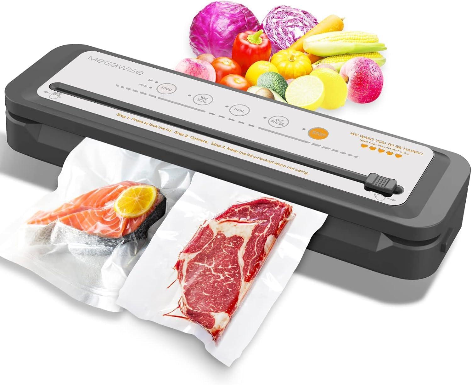 MEGAWISE Vacuum Sealer Tested: External Suction + Cutter for Surprise Outdoor Food Freshness