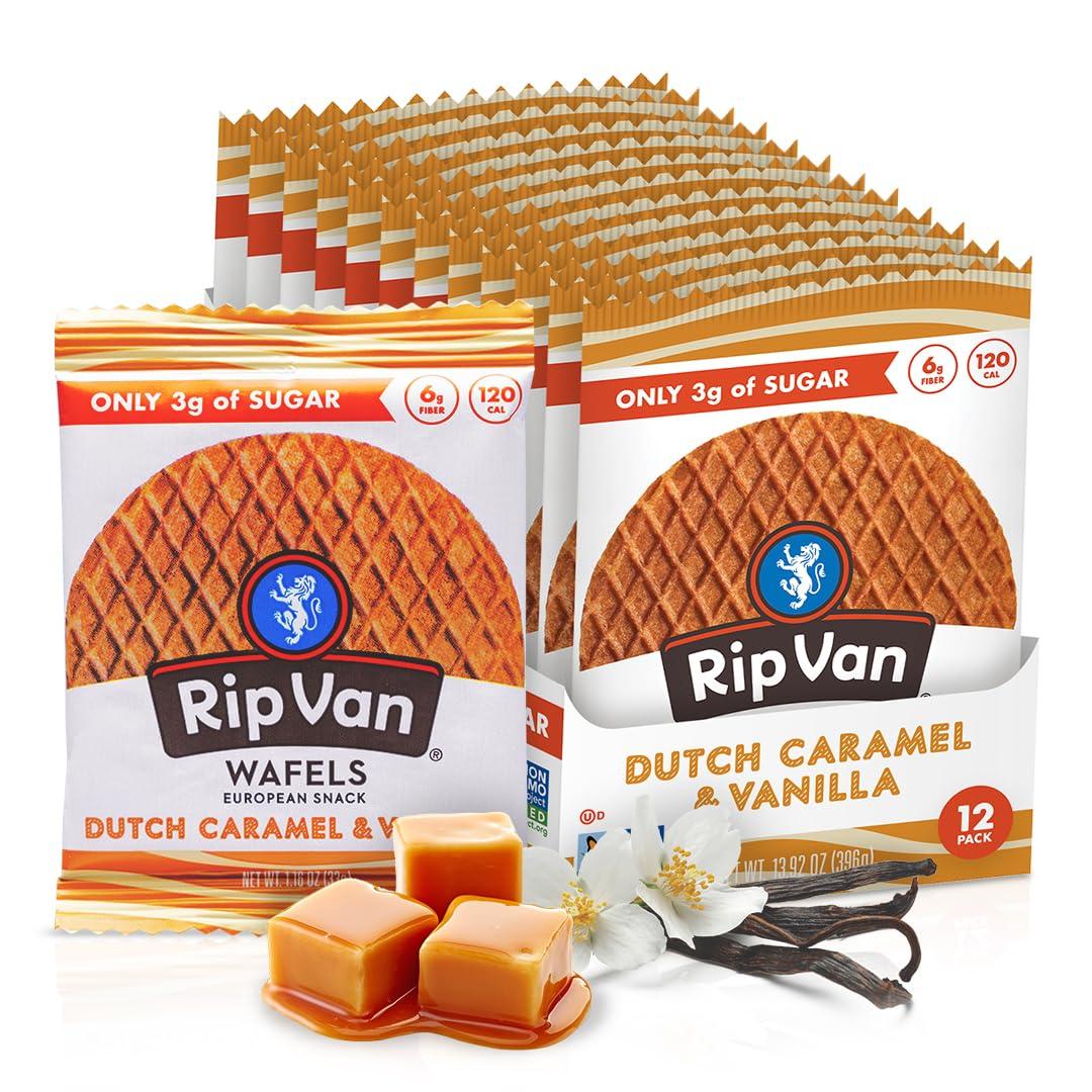 Rip Van Wafels Stroopwafels: Tested for Low Sugar, Non-GMO, & Office-Friendly Crunch