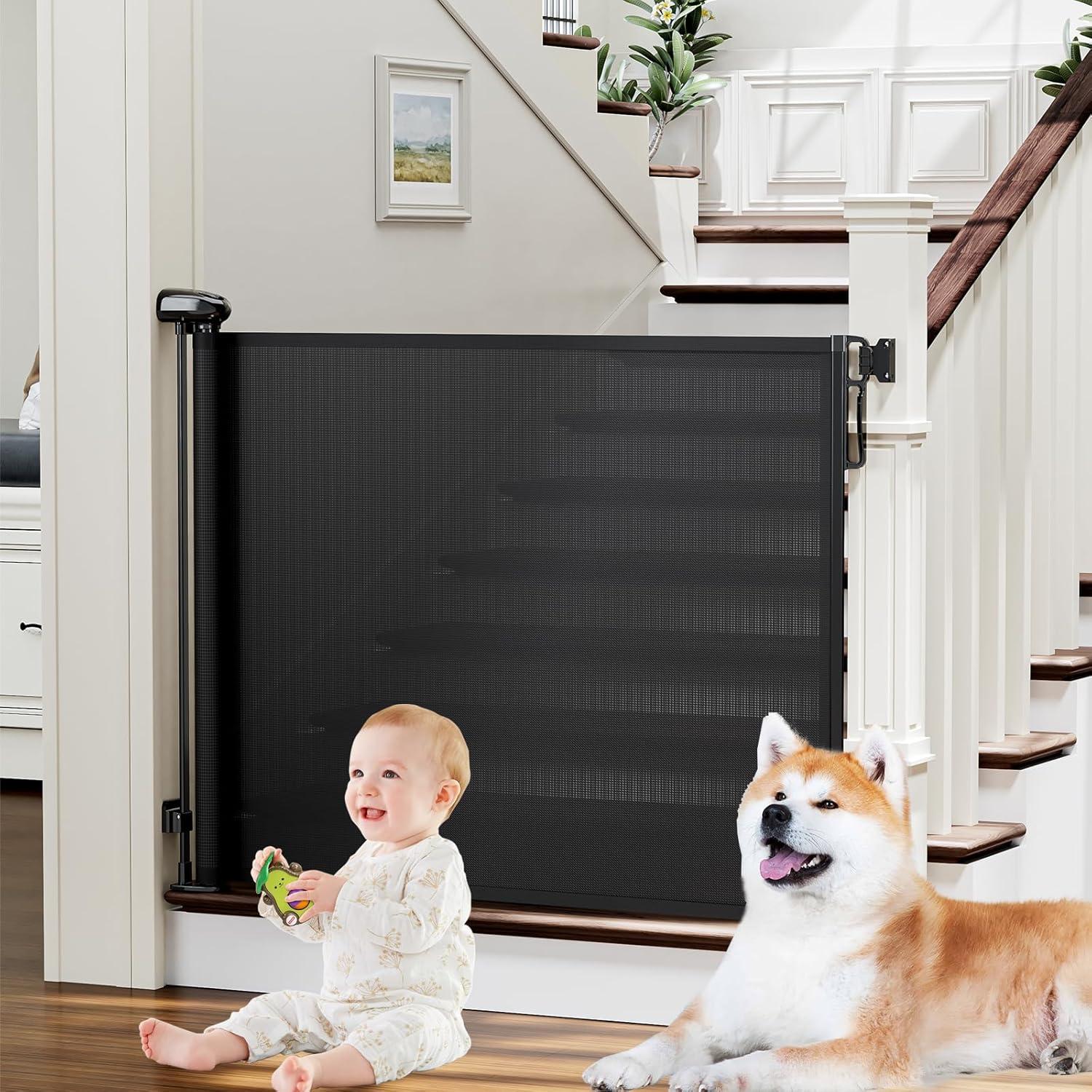 Probebi Retractable vs. Fixed Gates: 72" Wide, 34" Tall Tested for Stairs