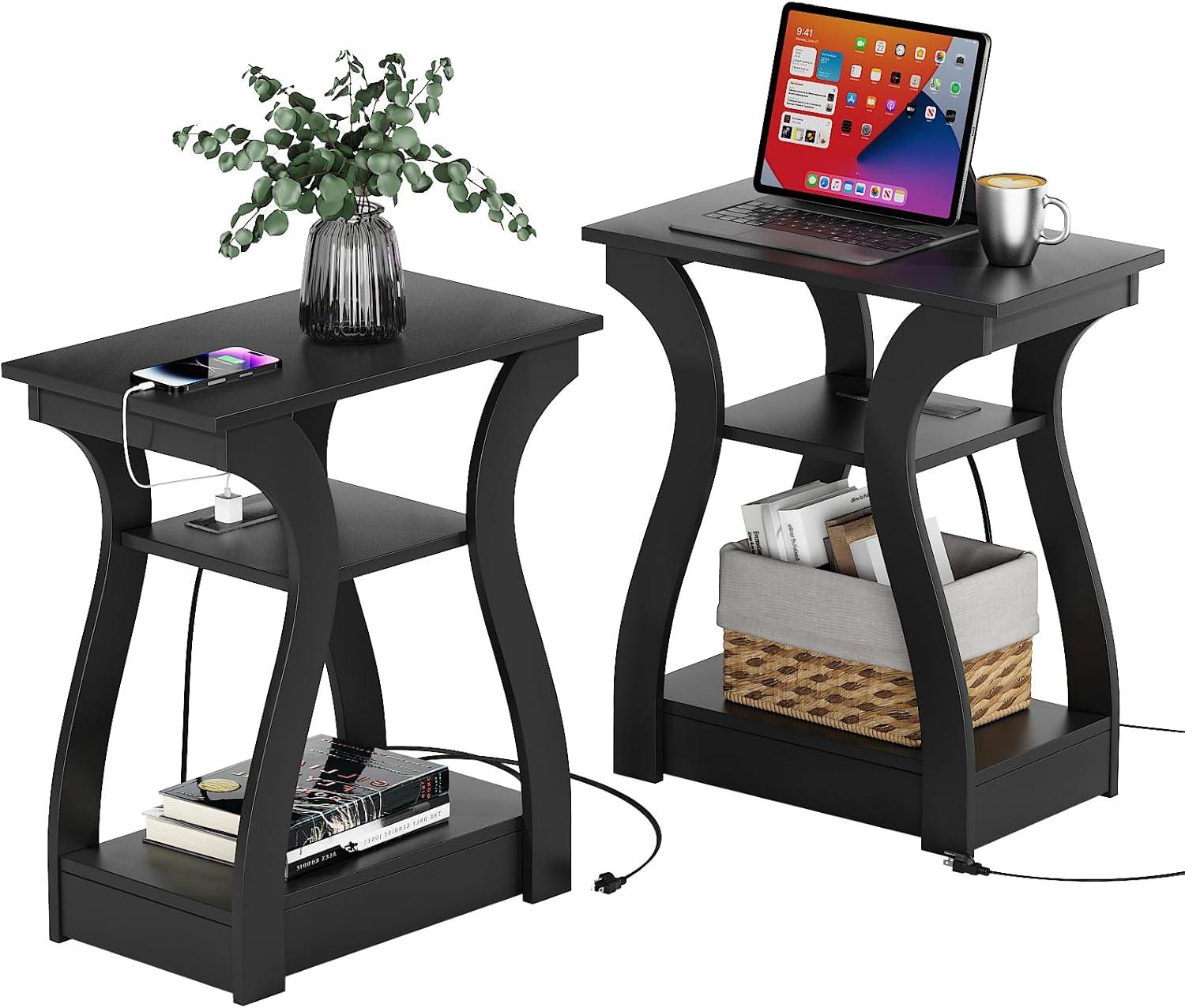 Black End Tables & Nightstands Showdown: USB, Charging, Surprising Storage