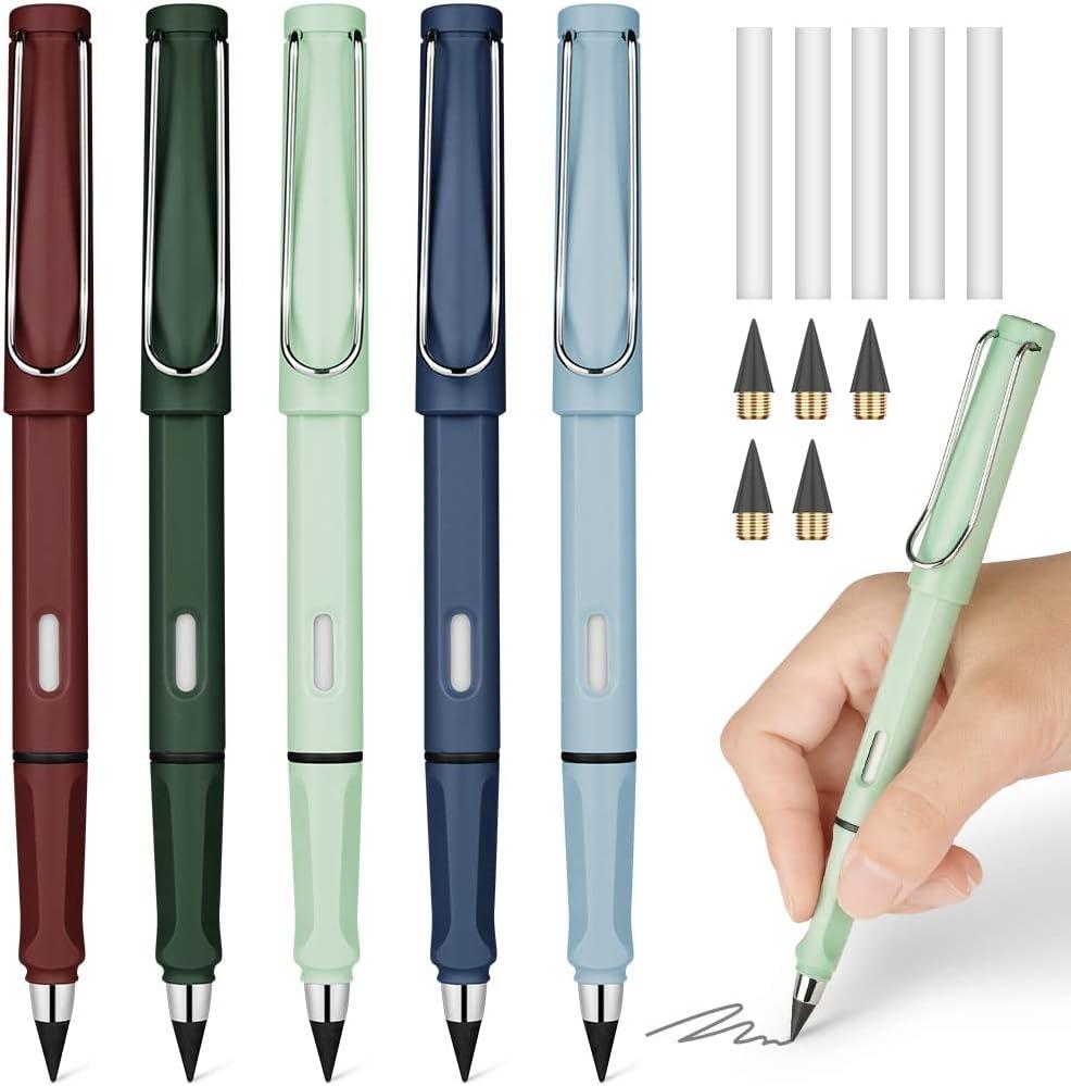 Inkless Pencil with Eraser vs. 5 Sets Infinity Pencil: Surprising Reusability & Replaceable Nibs Tested for Home Office