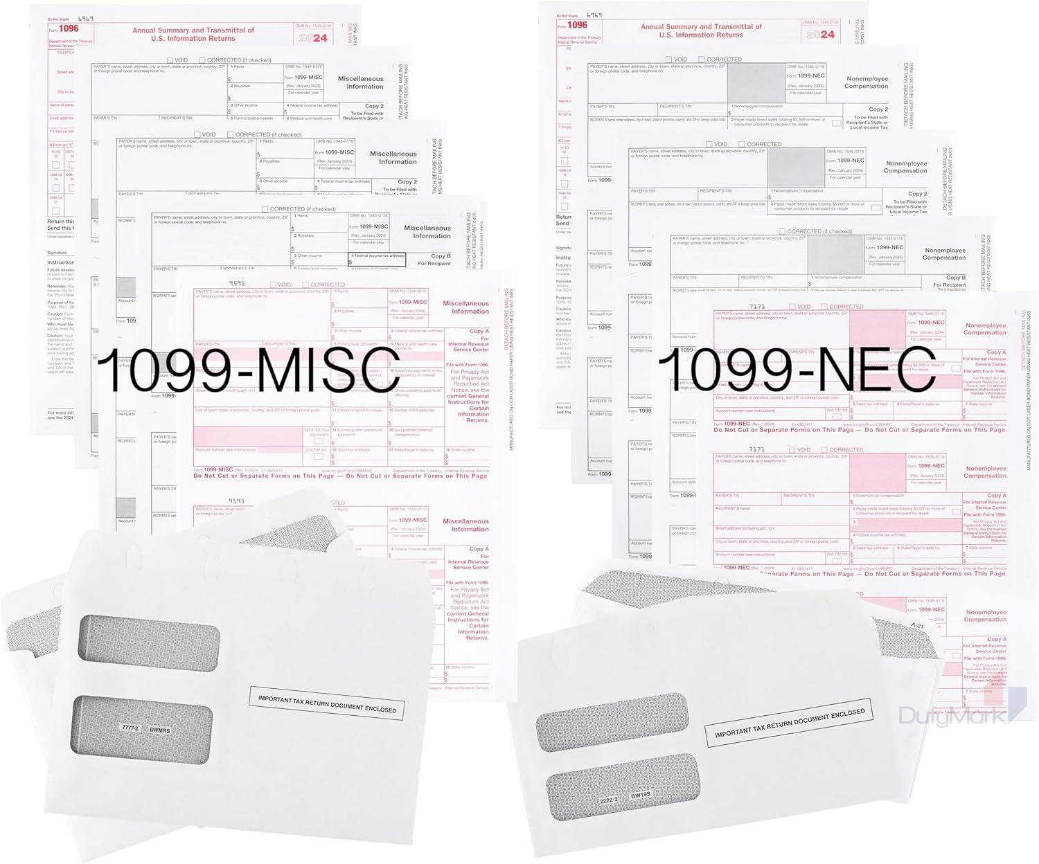 2025 Tax Season Showdown: 2025-NEC vs 2025 Misc - Self-Seal Envelopes & QuickBooks Compatibility (No More Filing Frenzy)